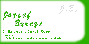 jozsef barczi business card